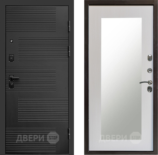 Входная металлическая Дверь Престиж Favorit Зеркло Пастораль Лиственница белая в Лыткарино