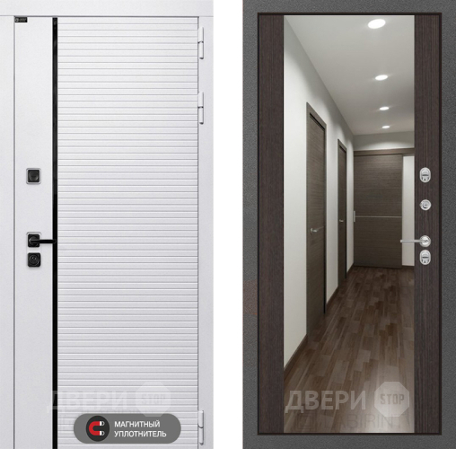 Входная металлическая Дверь Лабиринт (LABIRINT) Royal Зеркало Максимум Венге в Лыткарино