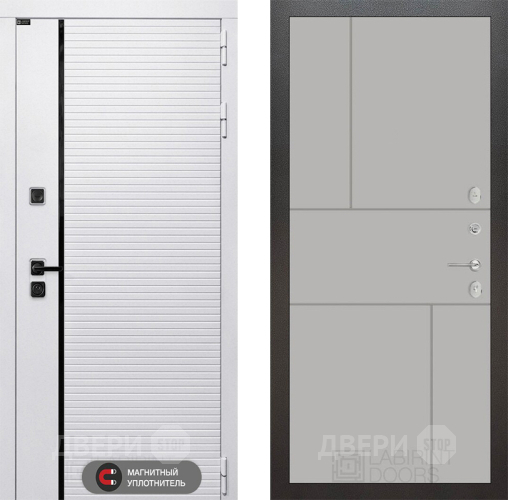 Входная металлическая Дверь Лабиринт (LABIRINT) Royal 21 Грей софт в Лыткарино