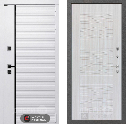 Входная металлическая Дверь Лабиринт (LABIRINT) Royal 06 Сандал белый в Лыткарино