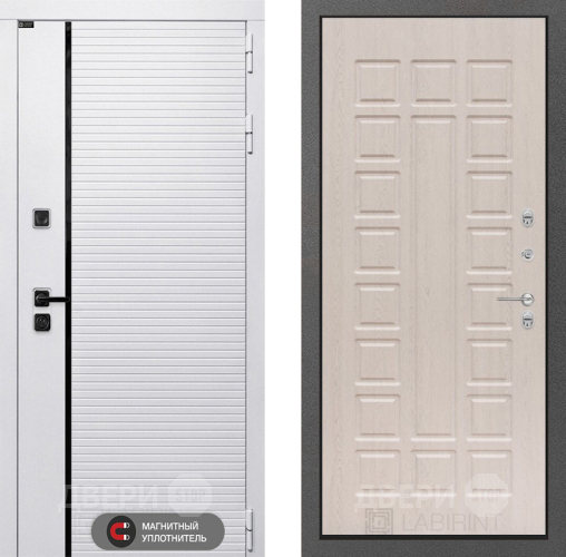 Входная металлическая Дверь Лабиринт (LABIRINT) Royal 04 Беленый дуб в Лыткарино