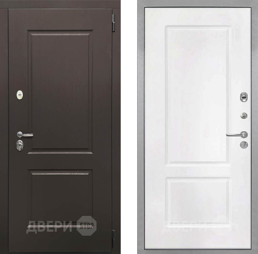 Входная металлическая Дверь Интекрон (INTECRON) Кампо КВ-2 Белый матовый в Лыткарино