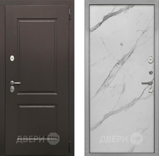 Входная металлическая Дверь Интекрон (INTECRON) Кампо Гладкая Мрамор натуральный арктик в Лыткарино