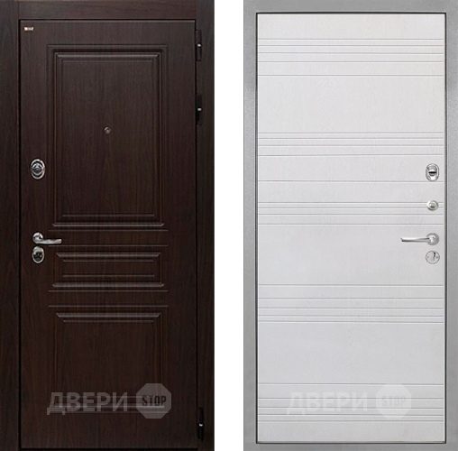 Входная металлическая Дверь Интекрон (INTECRON) Брайтон Тиковое Дерево ФЛ-316 Белый ясень в Лыткарино