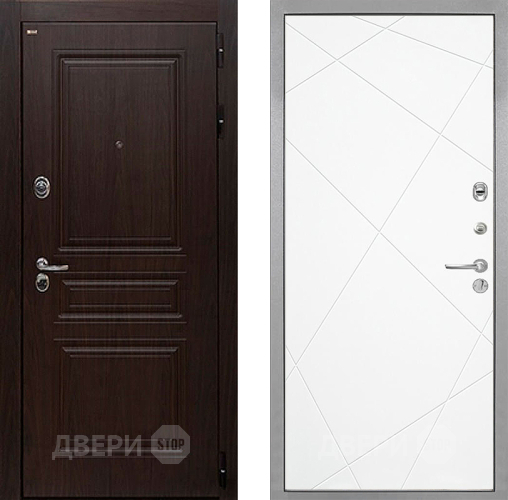 Входная металлическая Дверь Интекрон (INTECRON) Брайтон Тиковое Дерево Лучи-М Софт милк в Лыткарино