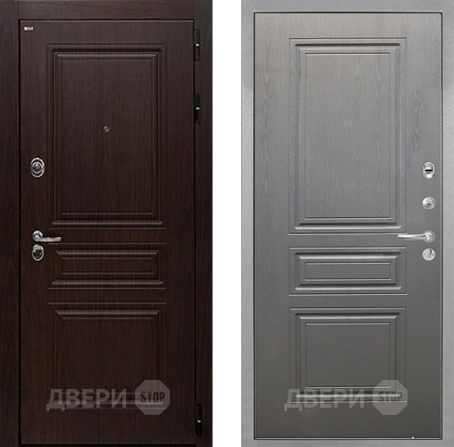 Входная металлическая Дверь Интекрон (INTECRON) Брайтон Тиковое Дерево ФЛ-243 Графит вуд дуб в Лыткарино