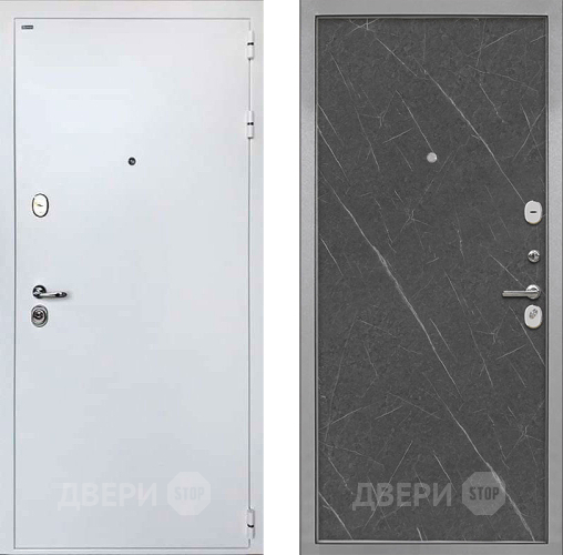 Входная металлическая Дверь Интекрон (INTECRON) Колизей White Гладкая Гранит лава оникс в Лыткарино