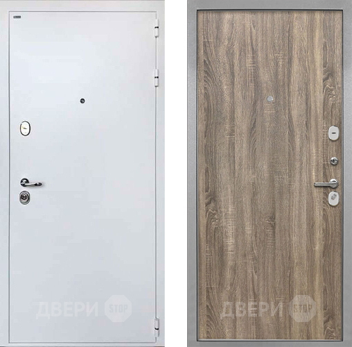 Входная металлическая Дверь Интекрон (INTECRON) Колизей White Гладкая Дуб турин в Лыткарино