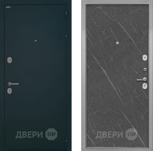 Входная металлическая Дверь Интекрон (INTECRON) Греция Гладкая Гранит лава оникс в Лыткарино