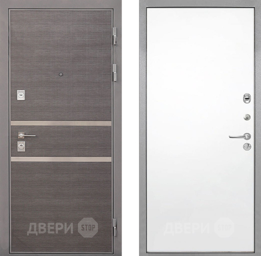 Входная металлическая Дверь Интекрон (INTECRON) Неаполь Гладкая Силк Сноу в Лыткарино