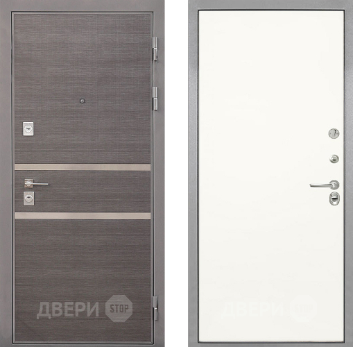 Входная металлическая Дверь Интекрон (INTECRON) Неаполь Гладкая Слоновая кость в Лыткарино