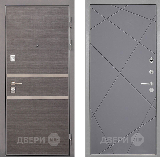 Входная металлическая Дверь Интекрон (INTECRON) Неаполь Лучи-М Графит софт в Лыткарино