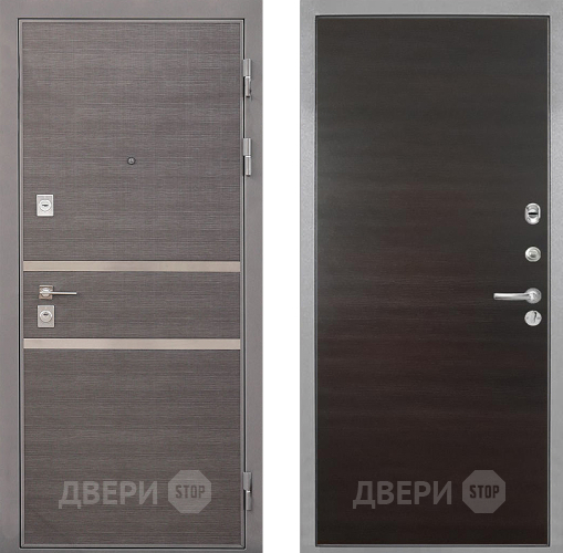 Входная металлическая Дверь Интекрон (INTECRON) Неаполь Гладкая Эковенге поперечный в Лыткарино