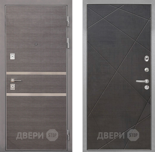 Входная металлическая Дверь Интекрон (INTECRON) Неаполь Лучи-М Венге распил кофе в Лыткарино