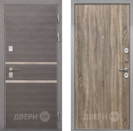 Входная металлическая Дверь Интекрон (INTECRON) Неаполь Гладкая Дуб турин в Лыткарино