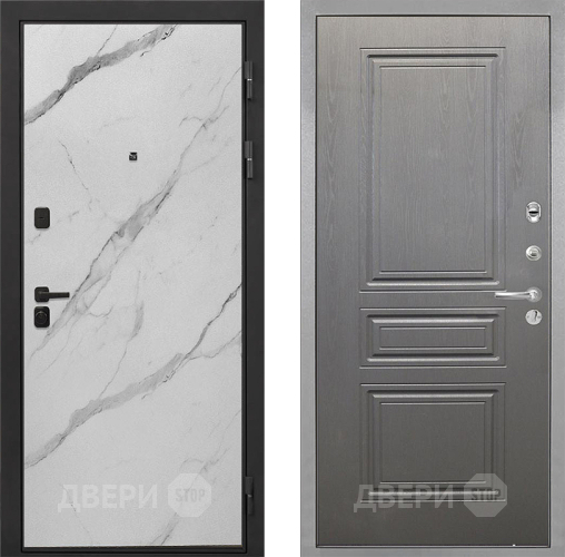 Входная металлическая Дверь Интекрон (INTECRON) Профит Black Мрамор Арктик ФЛ-243 Графит вуд дуб в Лыткарино