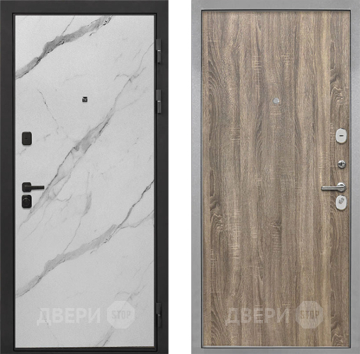 Дверь Интекрон (INTECRON) Профит Black Мрамор Арктик Гладкая Дуб турин в Лыткарино