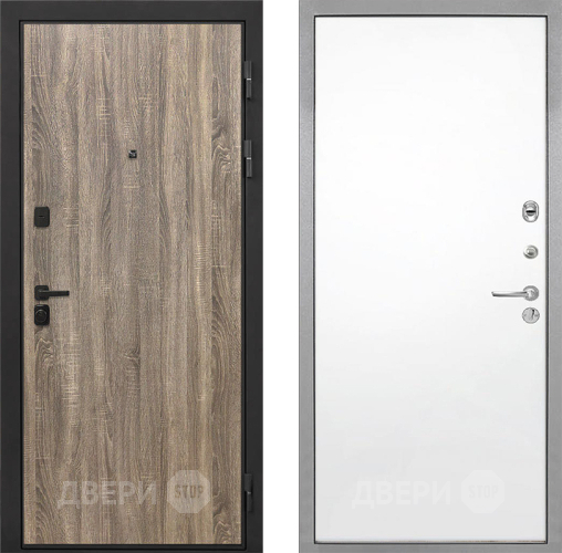 Входная металлическая Дверь Интекрон (INTECRON) Профит Black Дуб Турин Гладкая Силк Сноу в Лыткарино