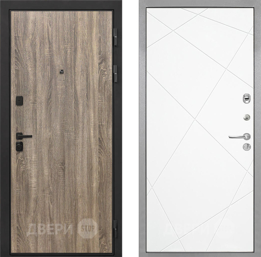 Входная металлическая Дверь Интекрон (INTECRON) Профит Black Дуб Турин Лучи-М Софт милк в Лыткарино