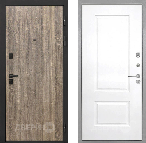 Входная металлическая Дверь Интекрон (INTECRON) Профит Black Дуб Турин Альба Роял Вуд белый в Лыткарино