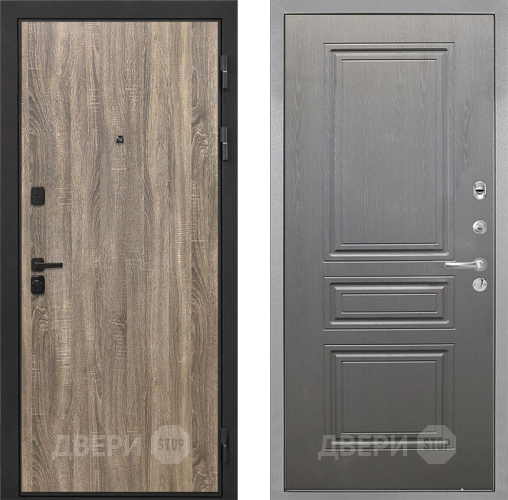 Входная металлическая Дверь Интекрон (INTECRON) Профит Black Дуб Турин ФЛ-243 Графит вуд дуб в Лыткарино