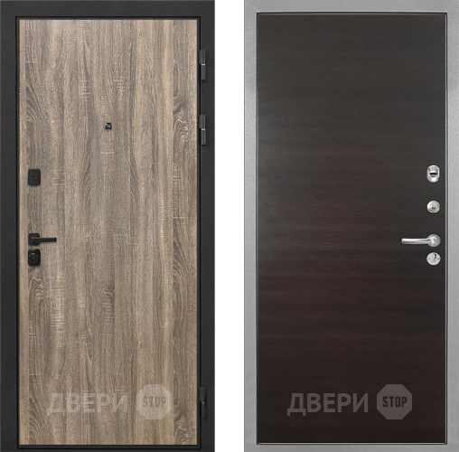 Входная металлическая Дверь Интекрон (INTECRON) Профит Black Дуб Турин Гладкая Эковенге поперечный в Лыткарино