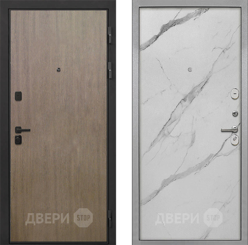 Входная металлическая Дверь Интекрон (INTECRON) Профит Black Венге Коричневый Гладкая Мрамор натуральный арктик в Лыткарино