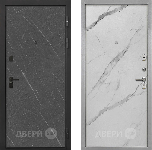 Входная металлическая Дверь Интекрон (INTECRON) Профит Black Гранит Лава Оникс Гладкая Мрамор натуральный арктик в Лыткарино