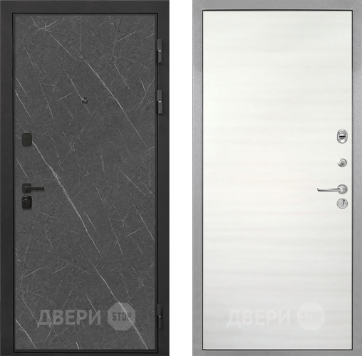 Входная металлическая Дверь Интекрон (INTECRON) Профит Black Гранит Лава Оникс Гладкая Дуб сильвер поперечный в Лыткарино