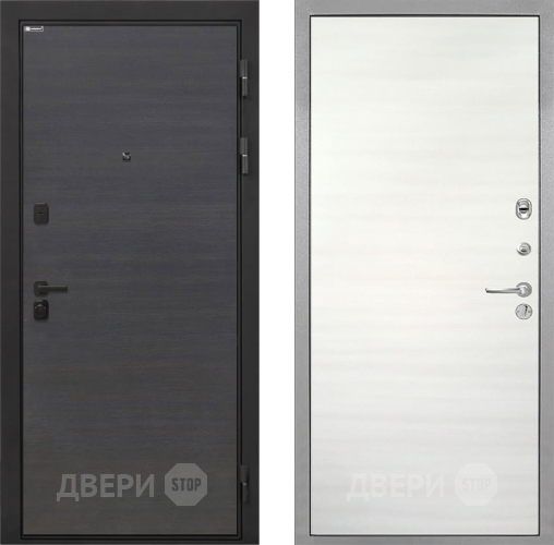 Входная металлическая Дверь Интекрон (INTECRON) Профит Black Эковенге Гладкая Дуб сильвер поперечный в Лыткарино