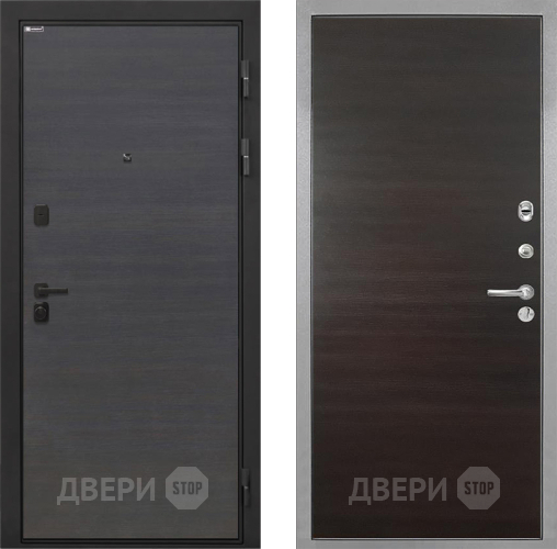 Входная металлическая Дверь Интекрон (INTECRON) Профит Black Эковенге Гладкая Эковенге поперечный в Лыткарино
