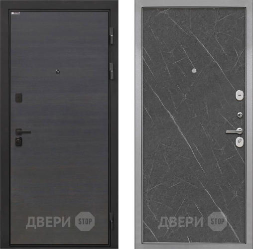 Входная металлическая Дверь Интекрон (INTECRON) Профит Black Эковенге Гладкая Гранит лава оникс в Лыткарино