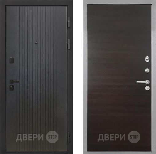 Входная металлическая Дверь Интекрон (INTECRON) Профит Black ФЛ-295 Гладкая Эковенге поперечный в Лыткарино