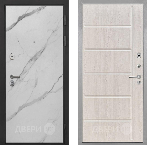 Входная металлическая Дверь Интекрон (INTECRON) Гектор Мрамор Арктик ФЛ-102 Сосна белая в Лыткарино