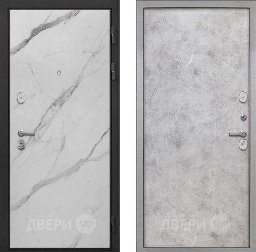 Входная металлическая Дверь Интекрон (INTECRON) Гектор Мрамор Арктик Гладкая Мрамор светлый в Лыткарино
