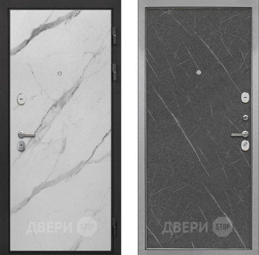 Входная металлическая Дверь Интекрон (INTECRON) Гектор Мрамор Арктик Гладкая Гранит лава оникс в Лыткарино