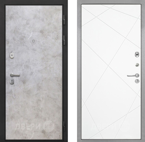 Входная металлическая Дверь Интекрон (INTECRON) Гектор Мрамор Светлый Лучи-М Софт милк в Лыткарино