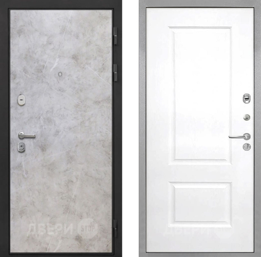 Входная металлическая Дверь Интекрон (INTECRON) Гектор Мрамор Светлый Альба Роял Вуд белый в Лыткарино