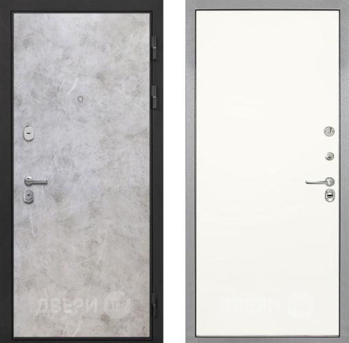 Входная металлическая Дверь Интекрон (INTECRON) Гектор Мрамор Светлый Гладкая Слоновая кость в Лыткарино
