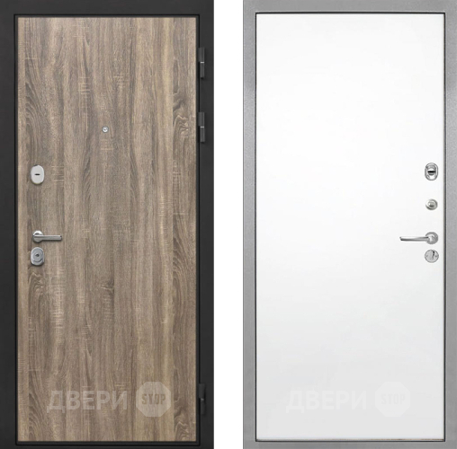 Входная металлическая Дверь Интекрон (INTECRON) Гектор Дуб Турин Гладкая Силк Сноу в Лыткарино