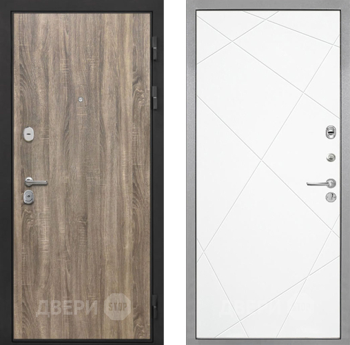 Входная металлическая Дверь Интекрон (INTECRON) Гектор Дуб Турин Лучи-М Софт милк в Лыткарино