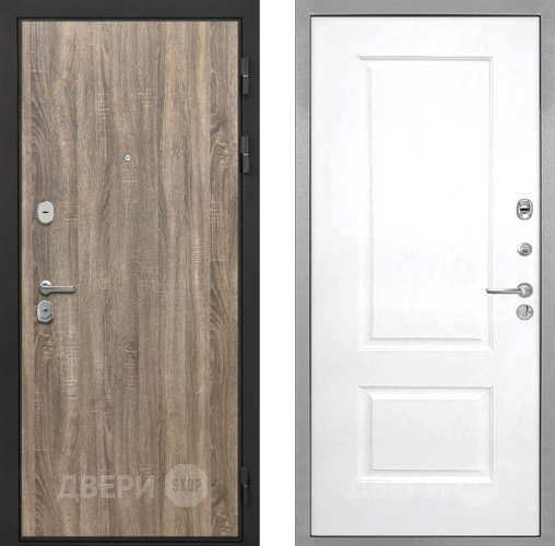 Входная металлическая Дверь Интекрон (INTECRON) Гектор Дуб Турин Альба Роял Вуд белый в Лыткарино