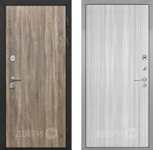 Входная металлическая Дверь Интекрон (INTECRON) Гектор Дуб Турин В-07 с молдингом Сандал белый в Лыткарино