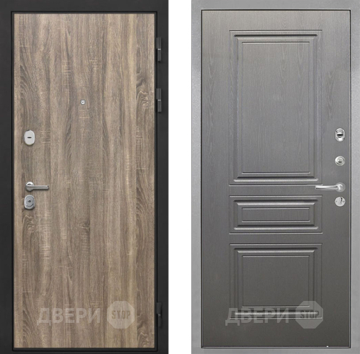 Входная металлическая Дверь Интекрон (INTECRON) Гектор Дуб Турин ФЛ-243 Графит вуд дуб в Лыткарино