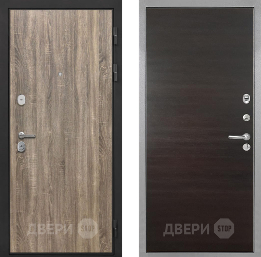 Входная металлическая Дверь Интекрон (INTECRON) Гектор Дуб Турин Гладкая Эковенге поперечный в Лыткарино