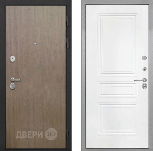 Дверь Интекрон (INTECRON) Гектор Венге Коричневый ФЛ-243 Белый матовый в Лыткарино