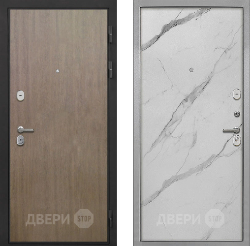 Входная металлическая Дверь Интекрон (INTECRON) Гектор Венге Коричневый Гладкая Мрамор натуральный арктик в Лыткарино