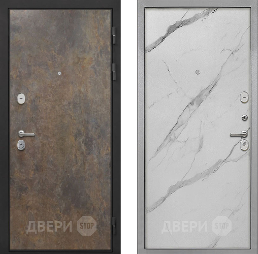 Входная металлическая Дверь Интекрон (INTECRON) Гектор Гранж Гладкая Мрамор натуральный арктик в Лыткарино