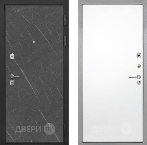 Входная металлическая Дверь Интекрон (INTECRON) Гектор Гранит Лава Оникс Гладкая Силк Сноу в Лыткарино