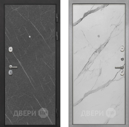 Входная металлическая Дверь Интекрон (INTECRON) Гектор Гранит Лава Оникс Гладкая Мрамор натуральный арктик в Лыткарино